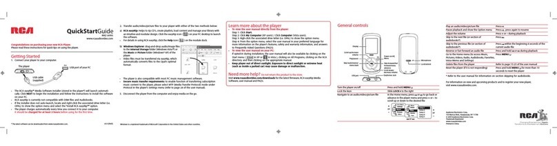 RCA M4202 - Opal 2 GB Digital Player User manual