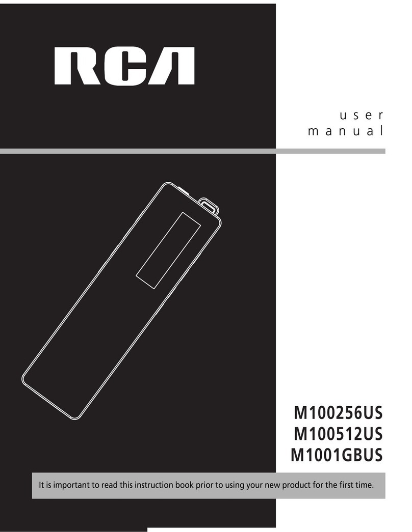 RCA Lyra M1001GBUS user manual