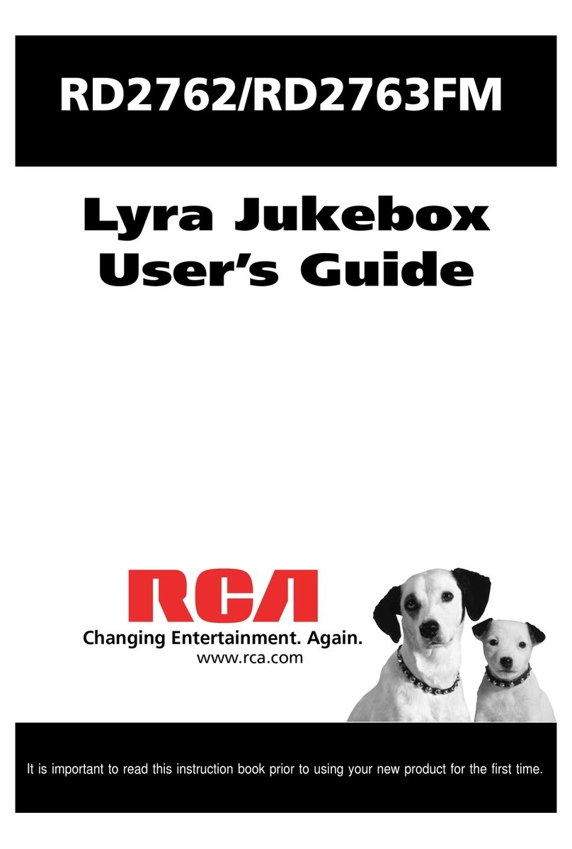 RCA RD2763FM - Lyra 5 GB Micro Jukebox user manual
