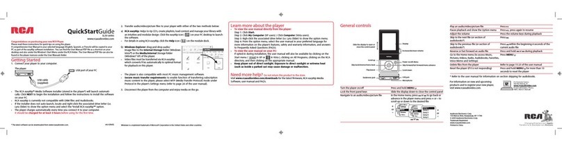 RCA SL5016 - LYRA Slider 16 GB Digital Player User manual