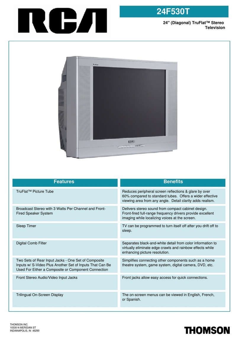 RCA 24F530T Specification sheet