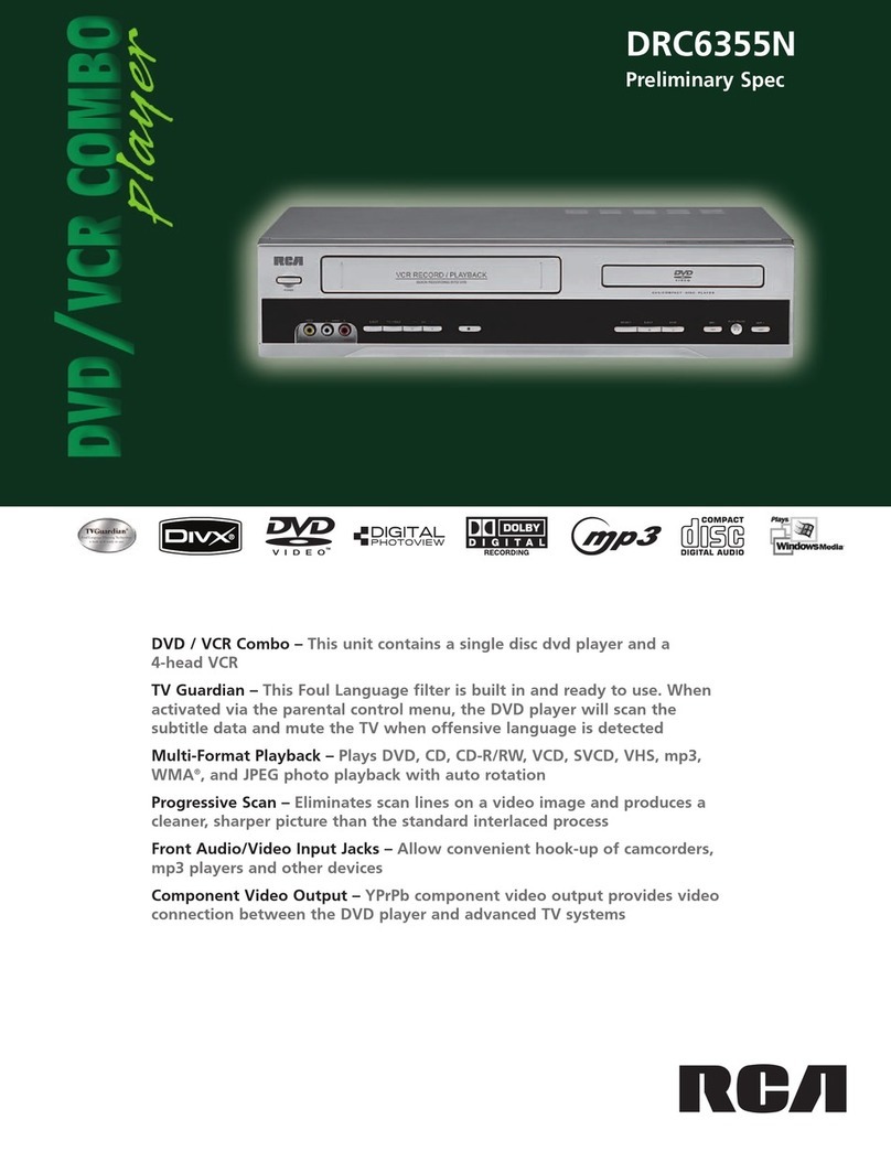 RCA DRC6355N Specification sheet