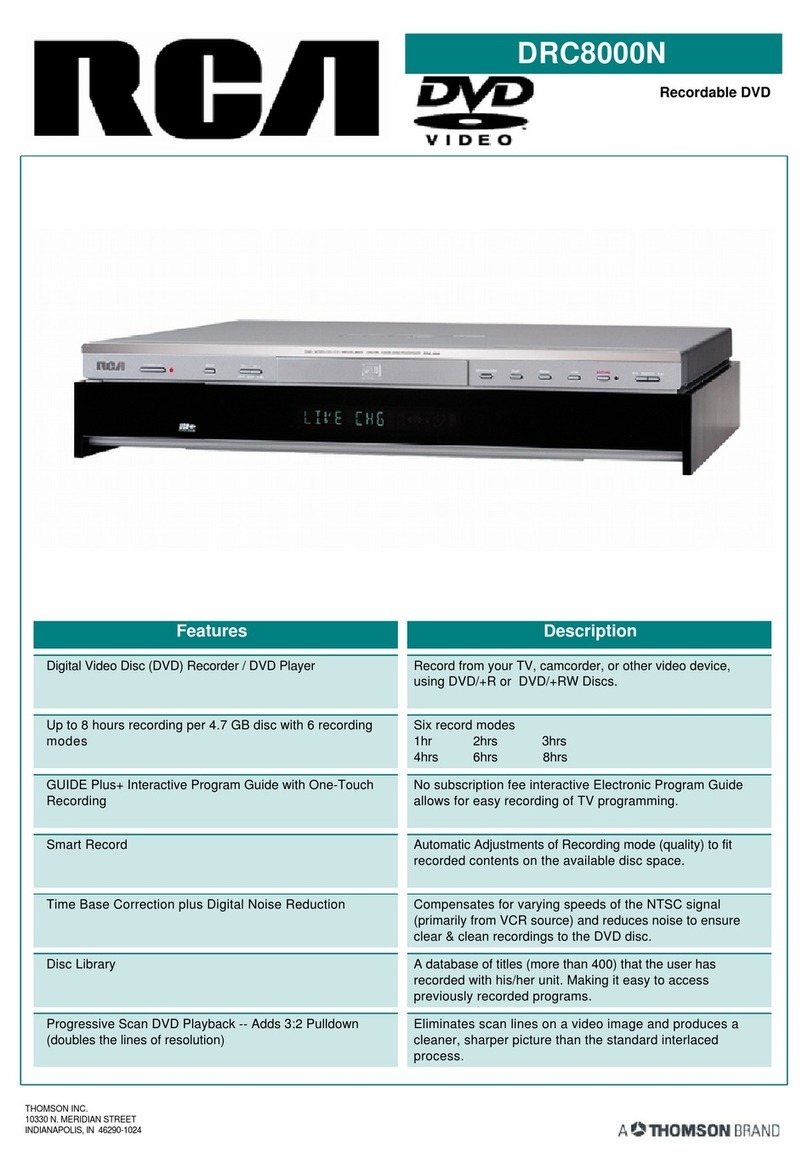 RCA DRC8000N - Progressive-Scan DVD... User manual
