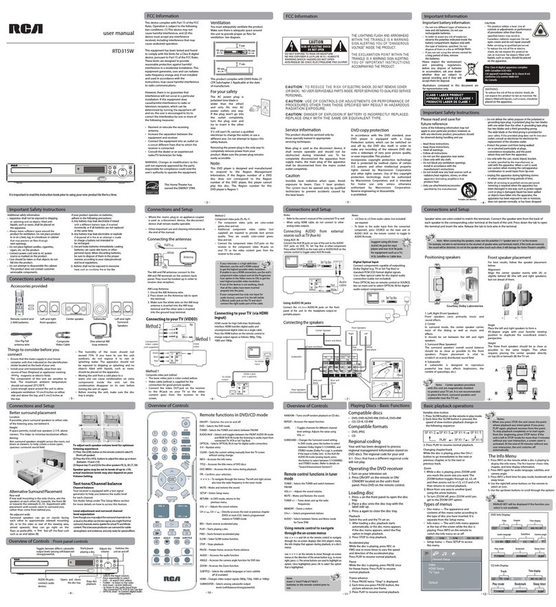 RCA RTD315WR user manual