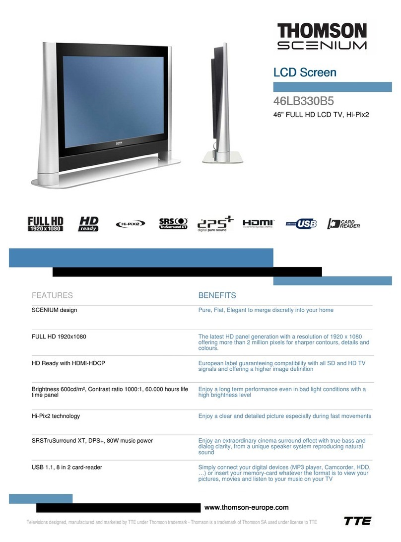 THOMSON Scenium 46LB330B5 User manual