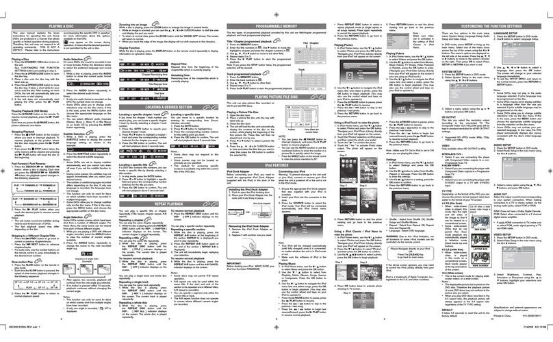 RCA DRC300i User manual