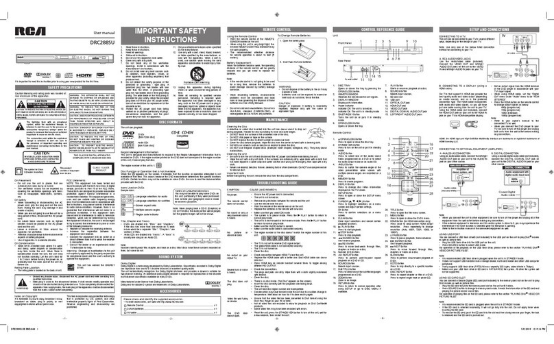 RCA DRC288SU user manual