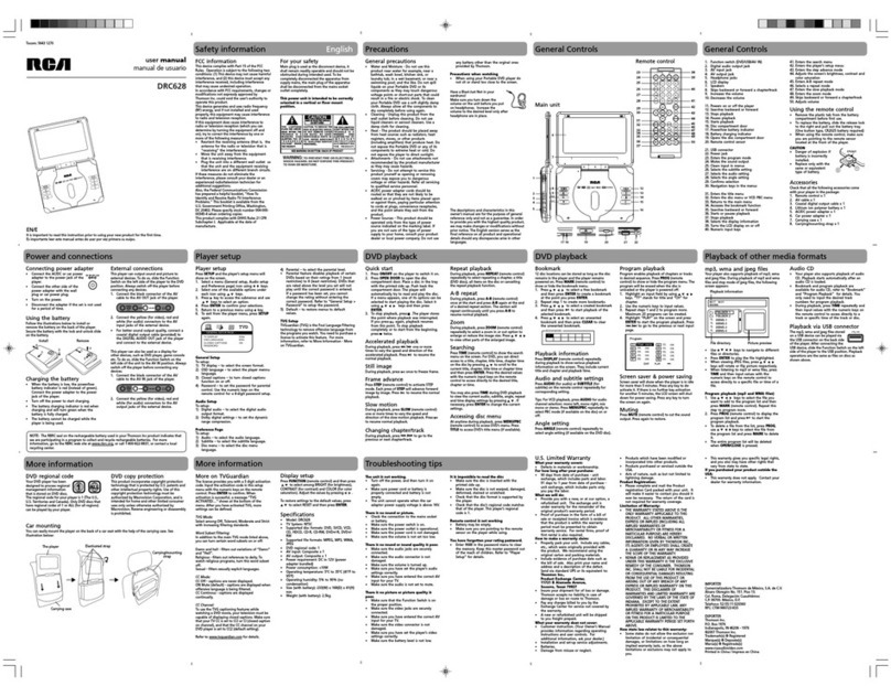 RCA DRC628 User manual