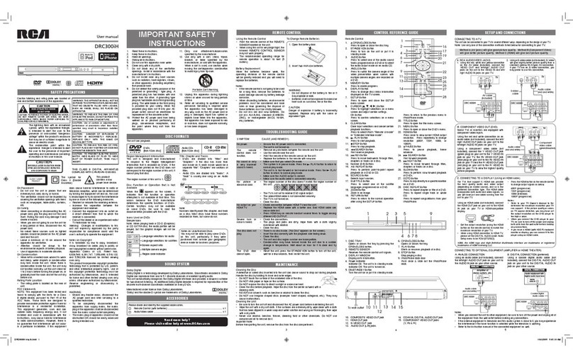 RCA DRC300iH User manual