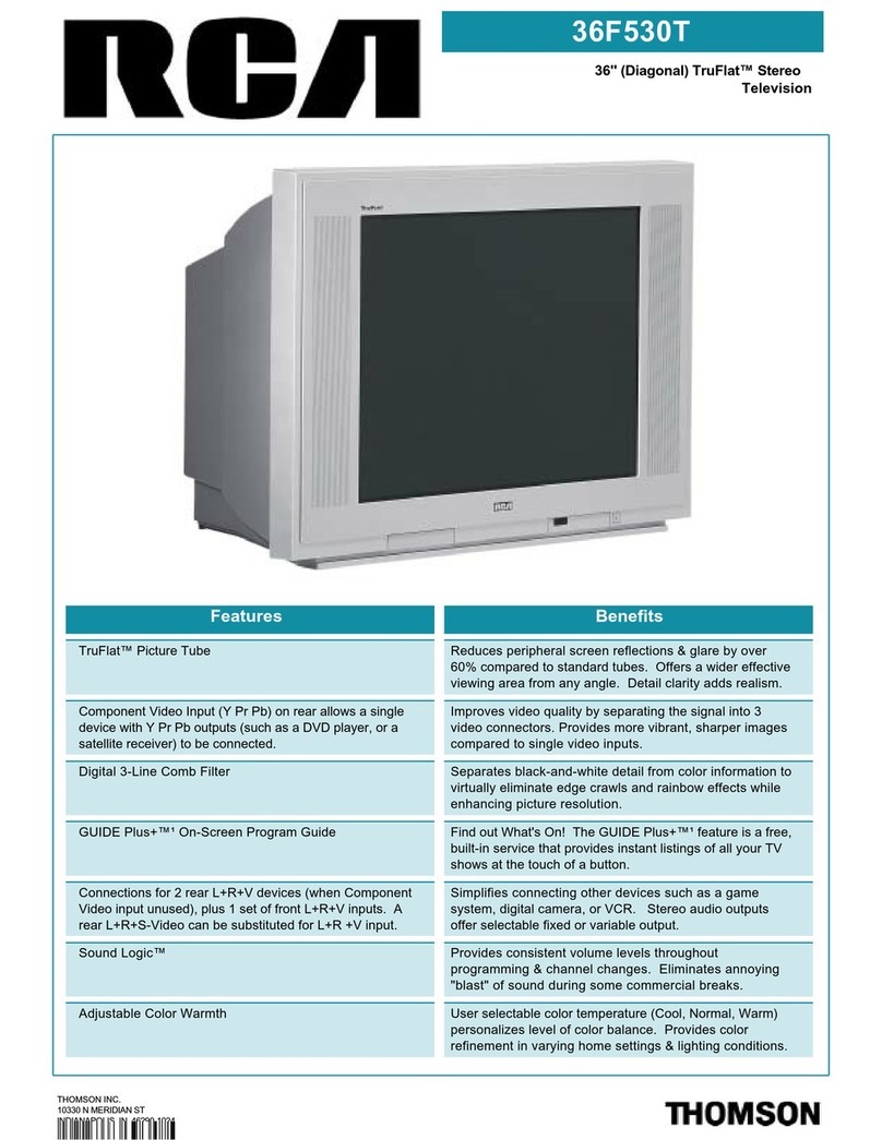 RCA 36F530T - 36" TruFlat TV User manual