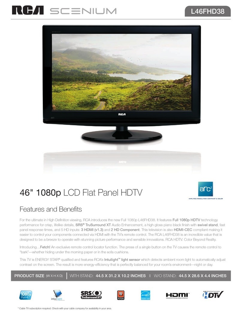 RCA Scenium L46FHD38 User manual