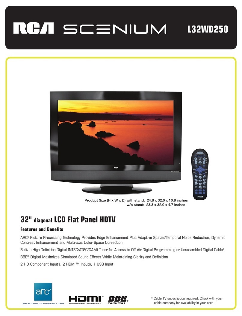 RCA Scenium L32WD250 User manual