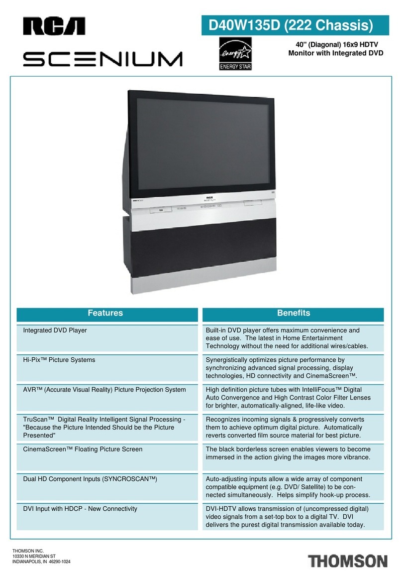 RCA Scenium D40W135D Brochure & specs
