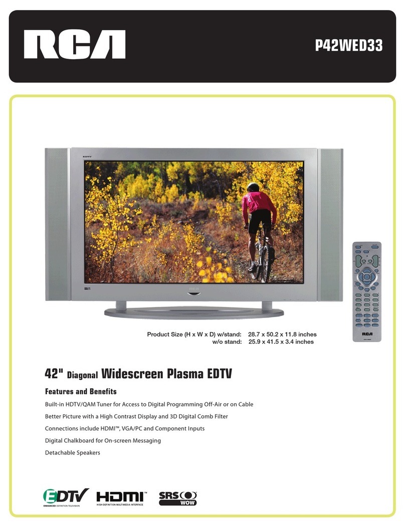 RCA P42WED33 User manual