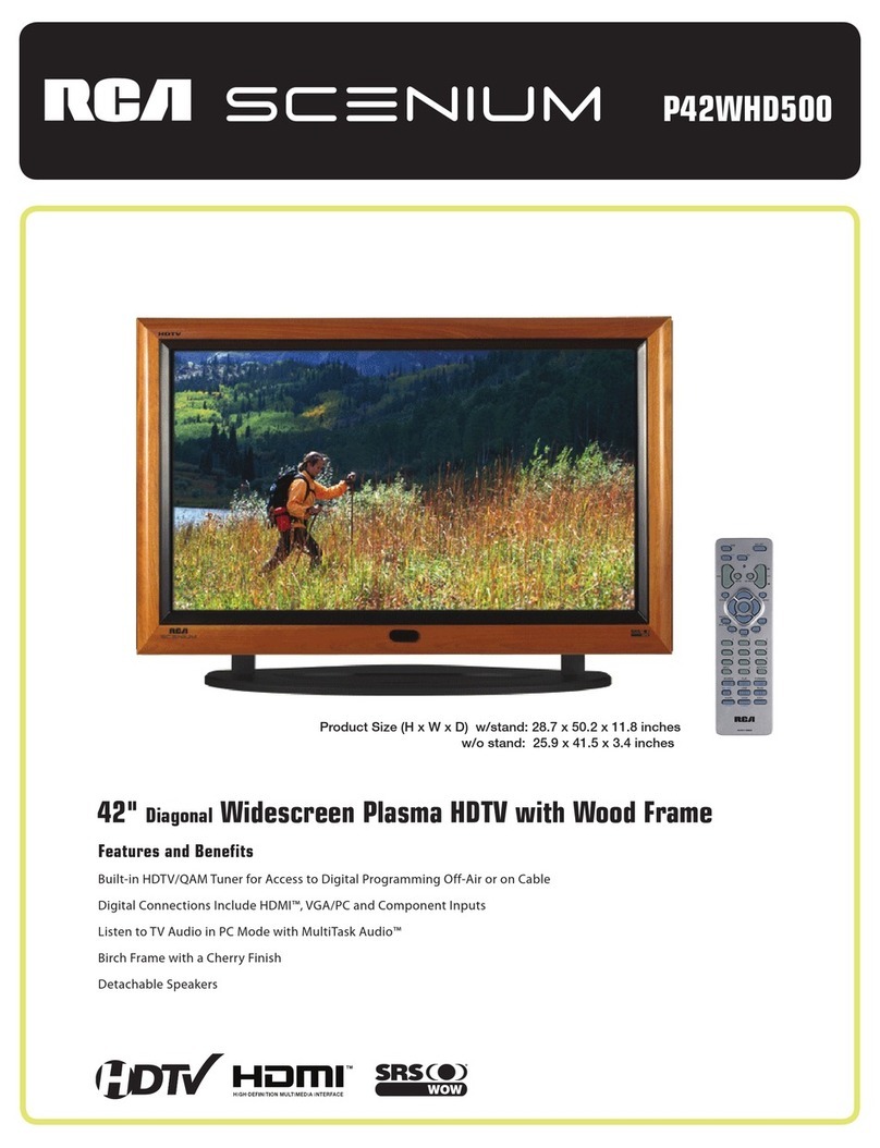 RCA Scenium P42WHD500 User manual