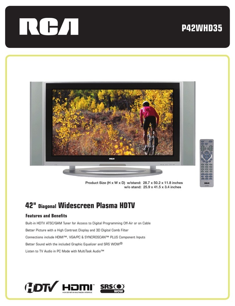 RCA P42WHD35 User manual