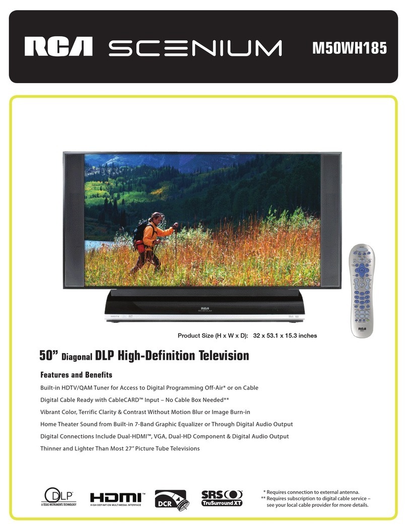 RCA Scenium M50WH185 User manual