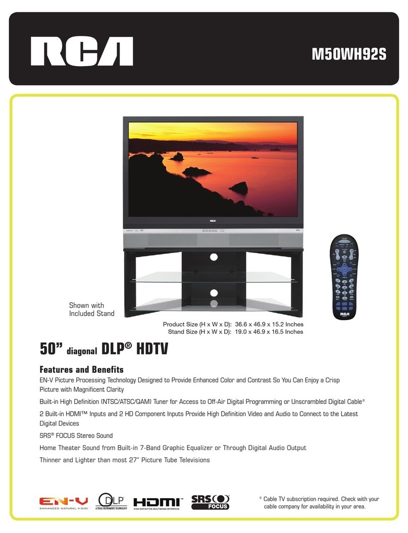 RCA M50WH92S Specifications