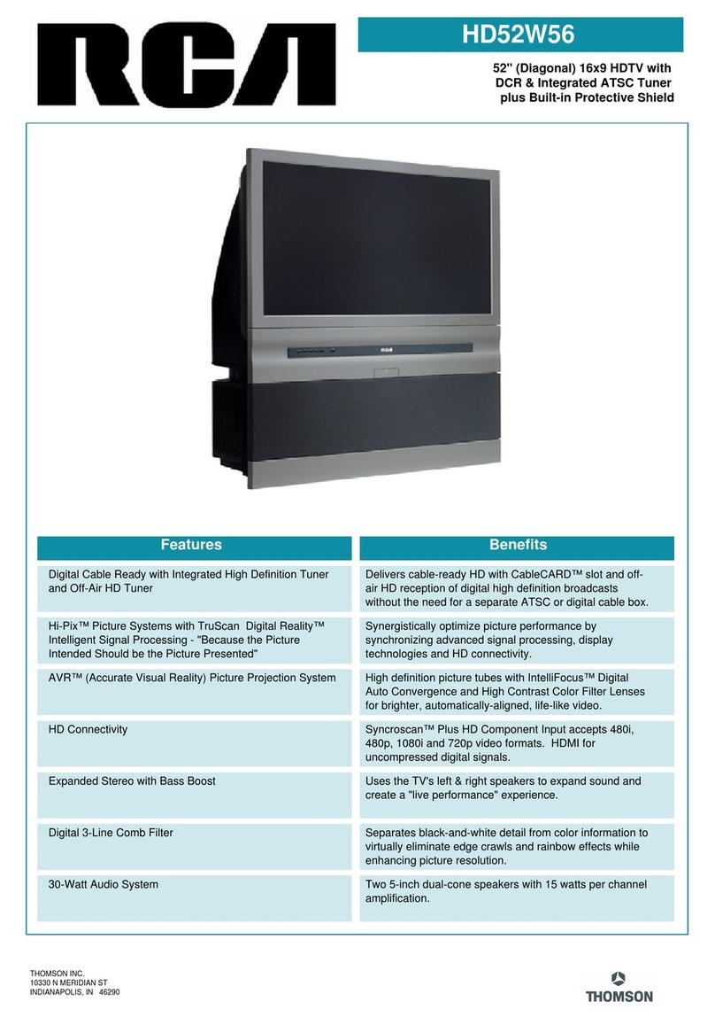 RCA HD52W56 User manual
