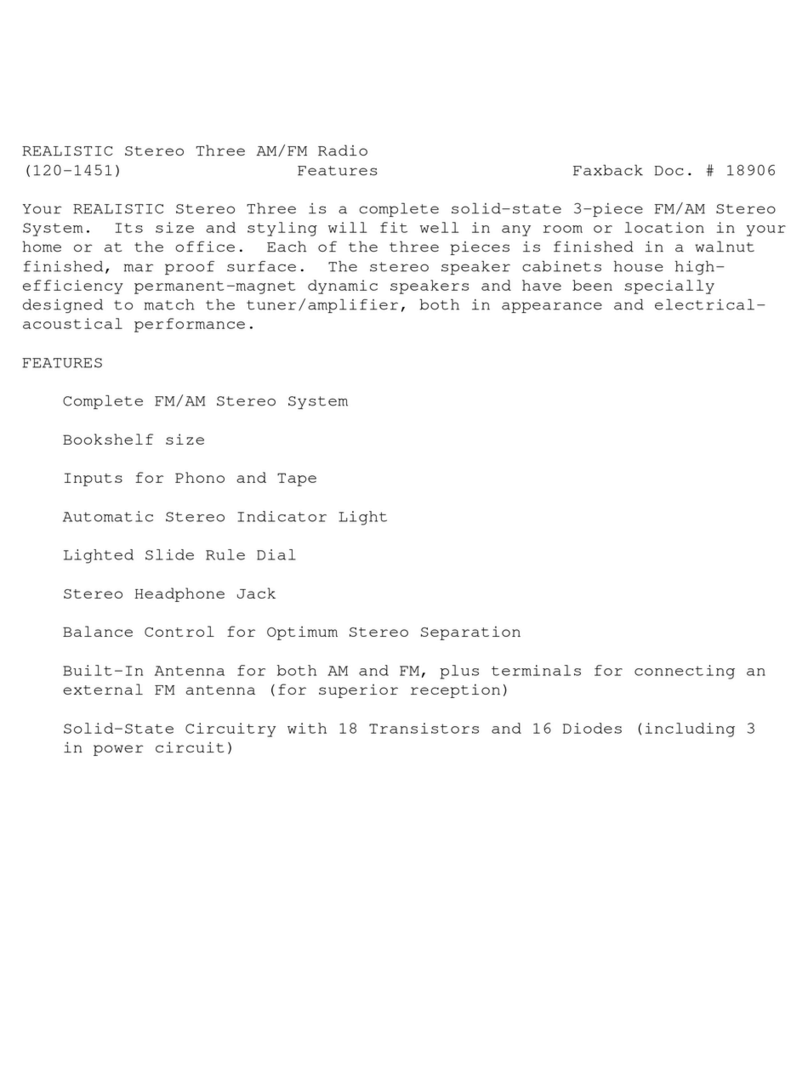 Realistic 120-1451 User manual