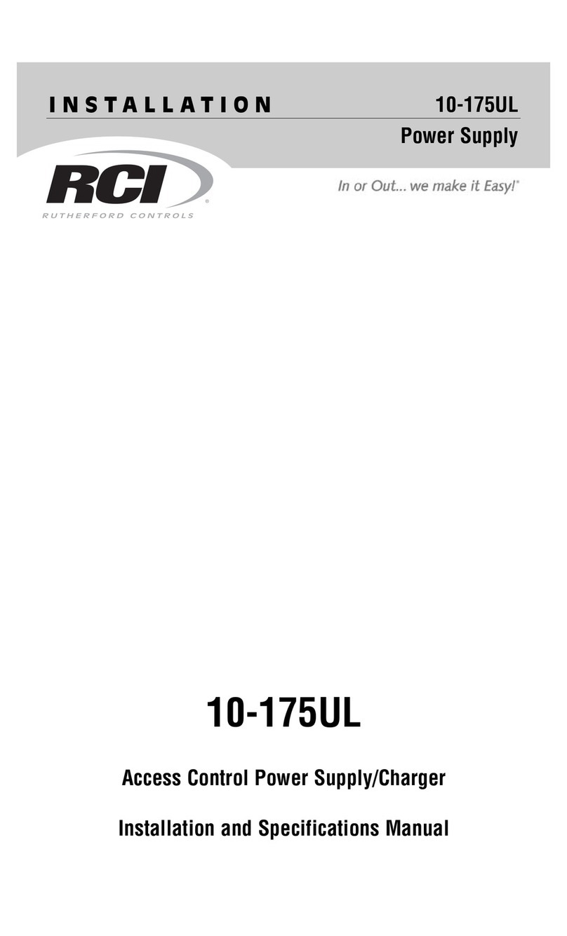 RCI 10-175UL Installation and specification manual