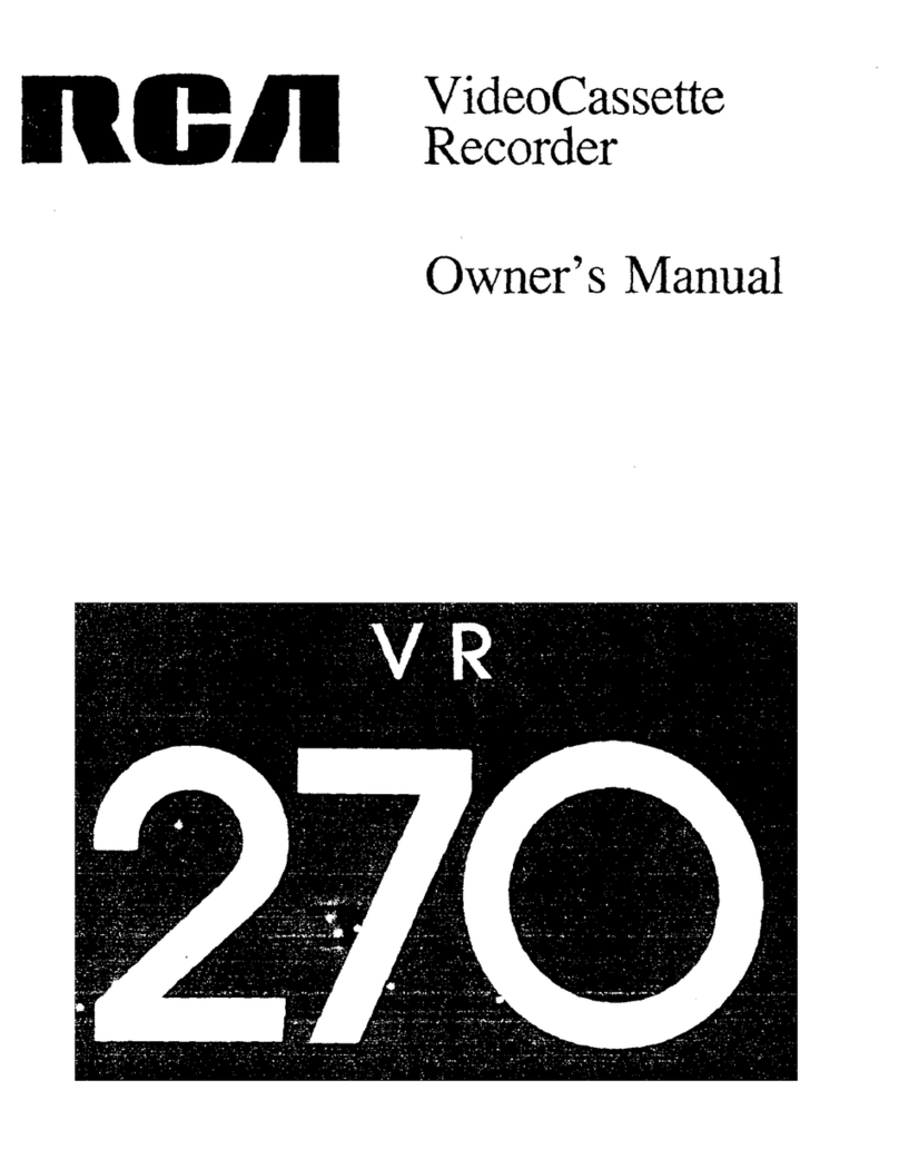 RCA VR270 User manual