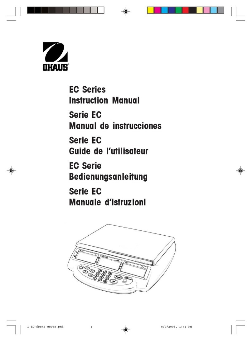 OHAUS EC Series instruction manual