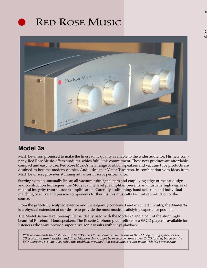 Red Rose Music Model 3a Specifications