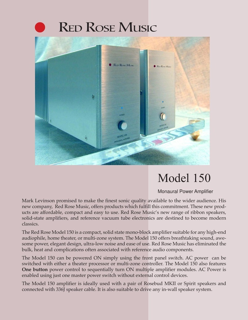 Red Rose Music 150 Specification sheet