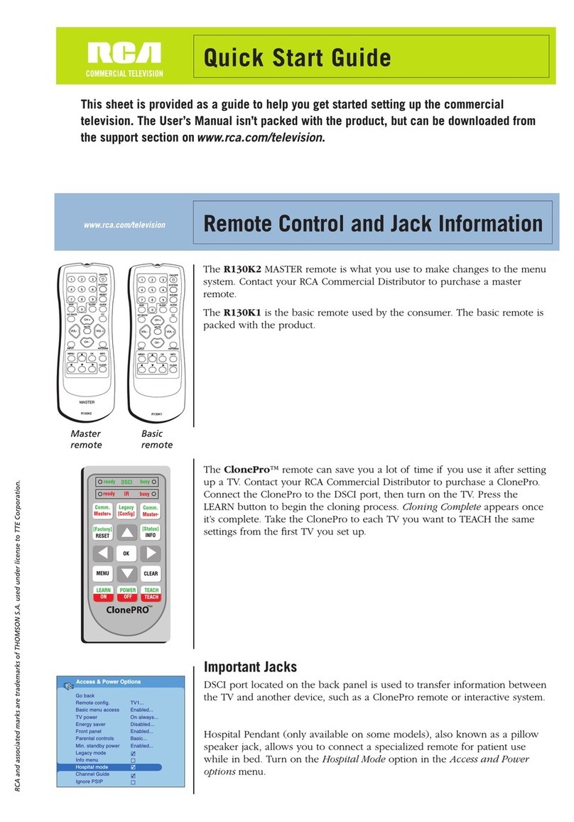 RCA ClonePro MASTER R130K2 User manual