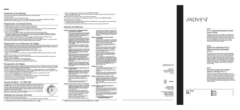Advent ADR460 user guide