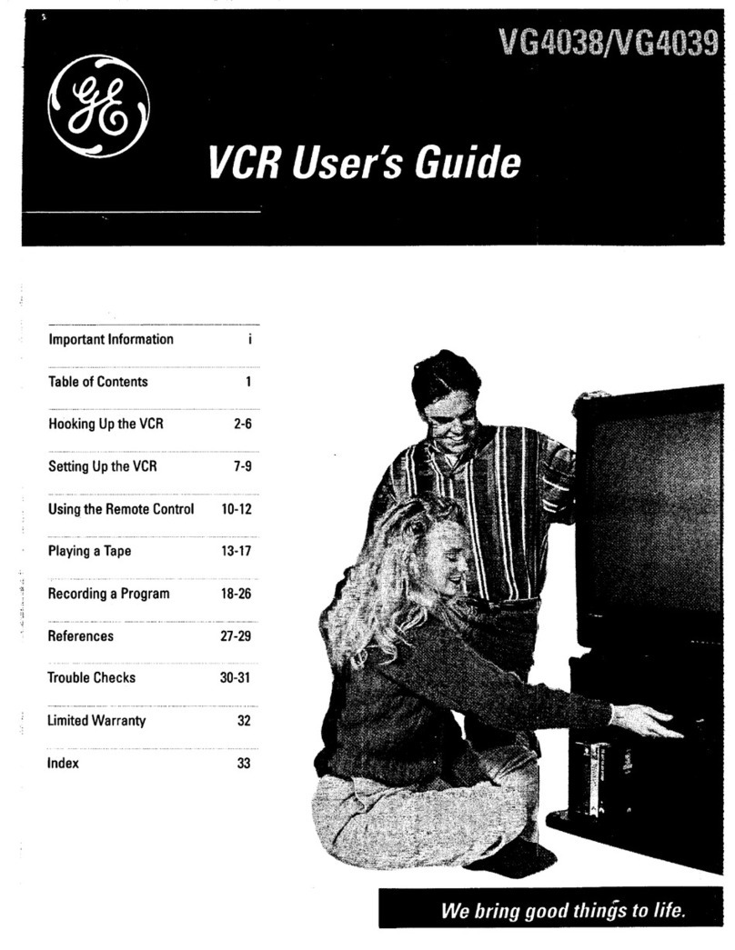 GE VG4038/ VG4039 User manual