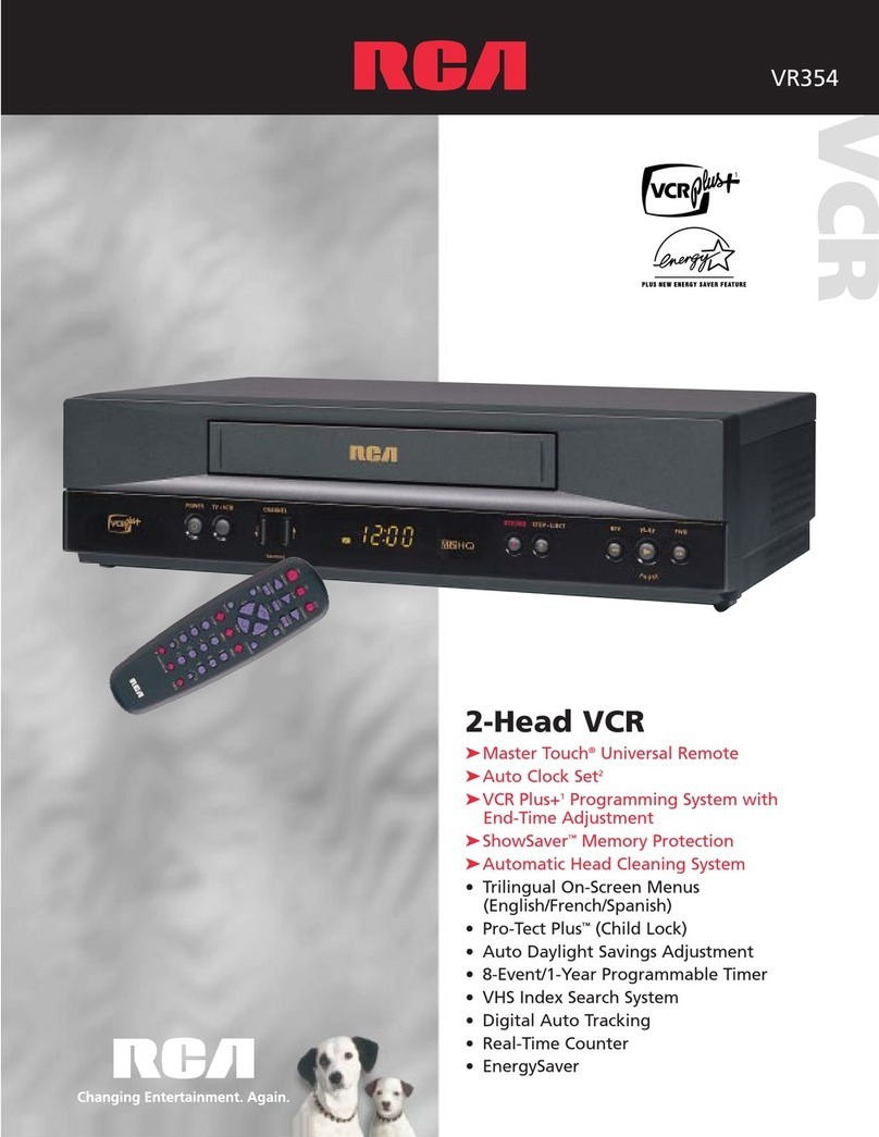 RCA VR354 User manual