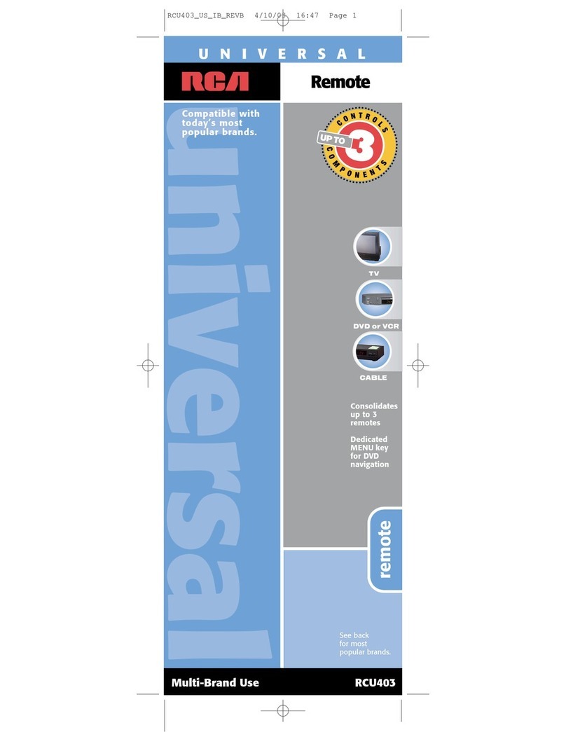 RCA RCU403 - Universal Remote Control User manual