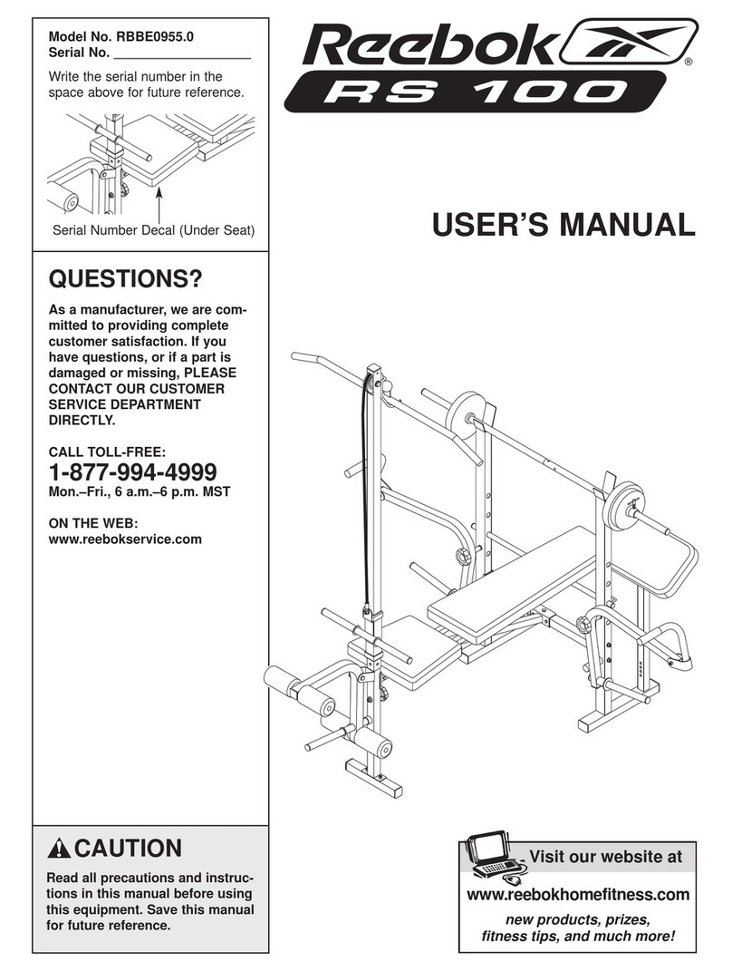 Reebok RBBE0955.0 User manual