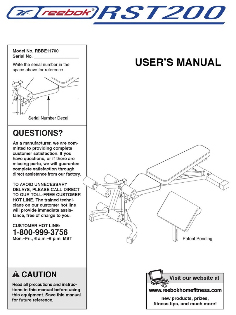 Reebok RBBE11700 user manual