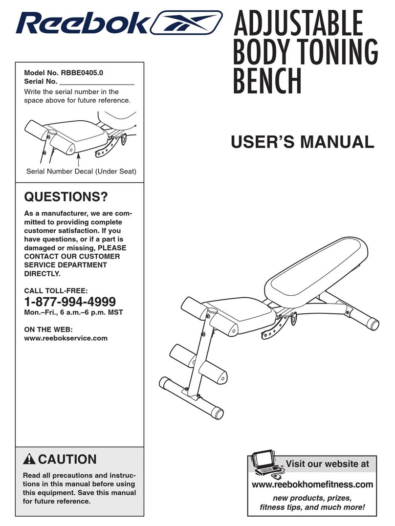 Reebok RBBE0405.0 User manual