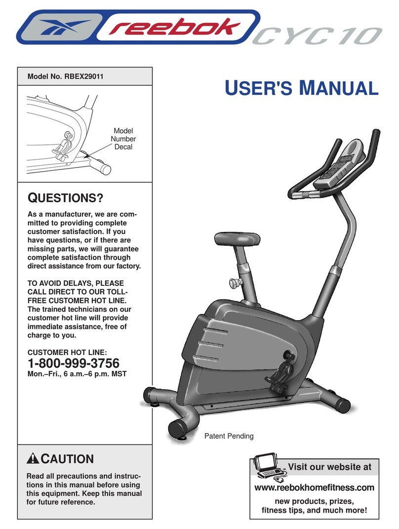 Reebok CYC 10 User manual