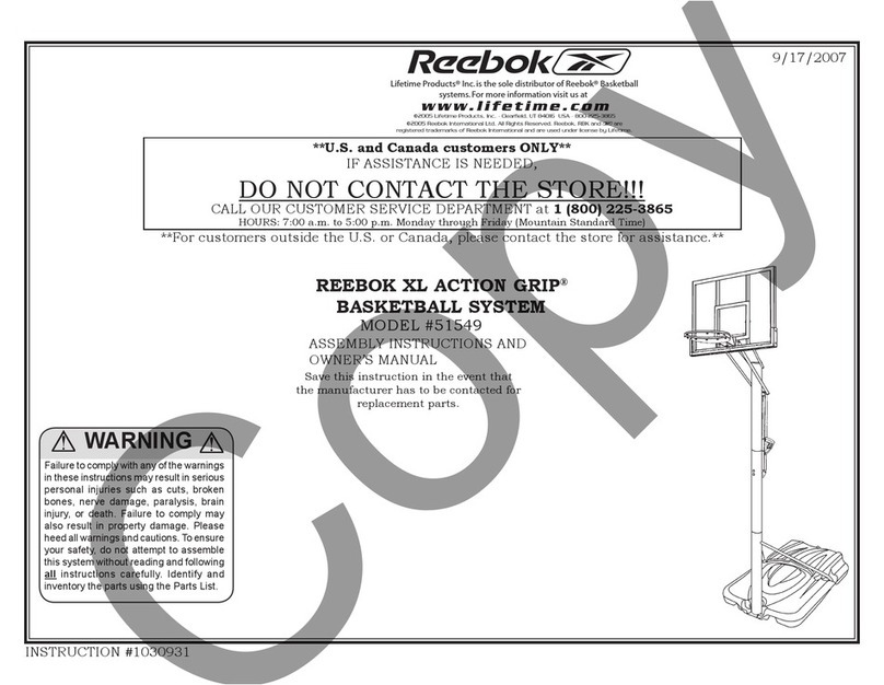 Reebok 51549 Assembly instructions and owner's manual Reebok 51549 Assembly instructions and owner's manual