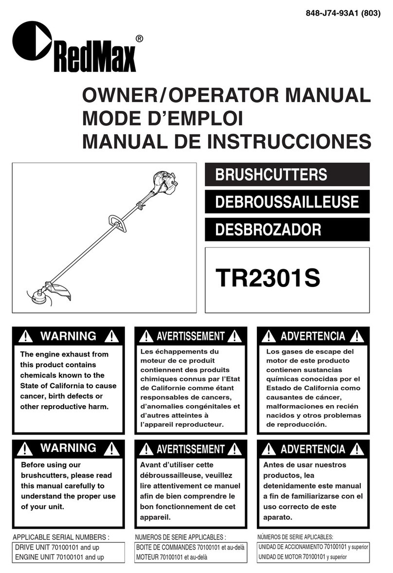 RedMax TR2301S Owner's manual