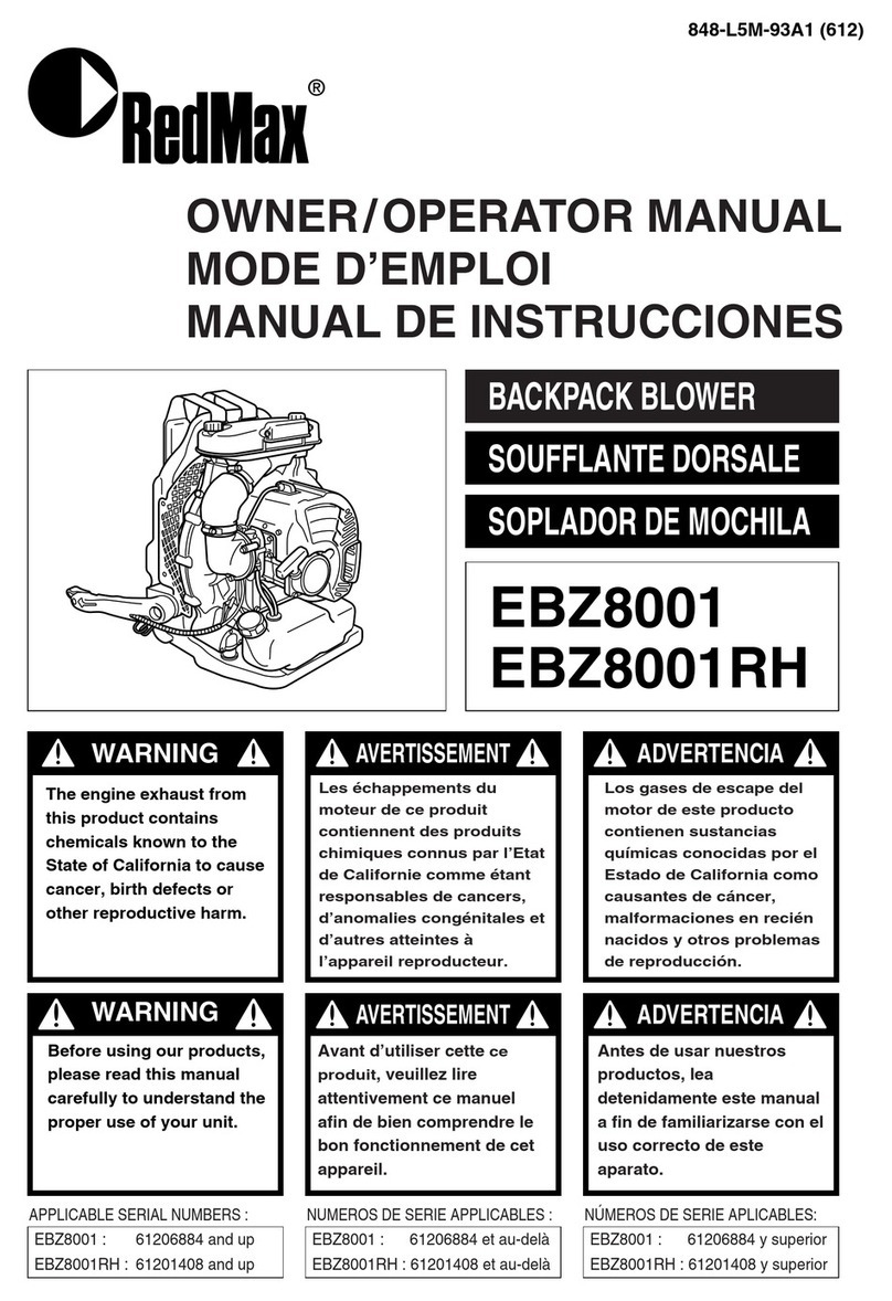 RedMax EBZ8001RH Owner's manual
