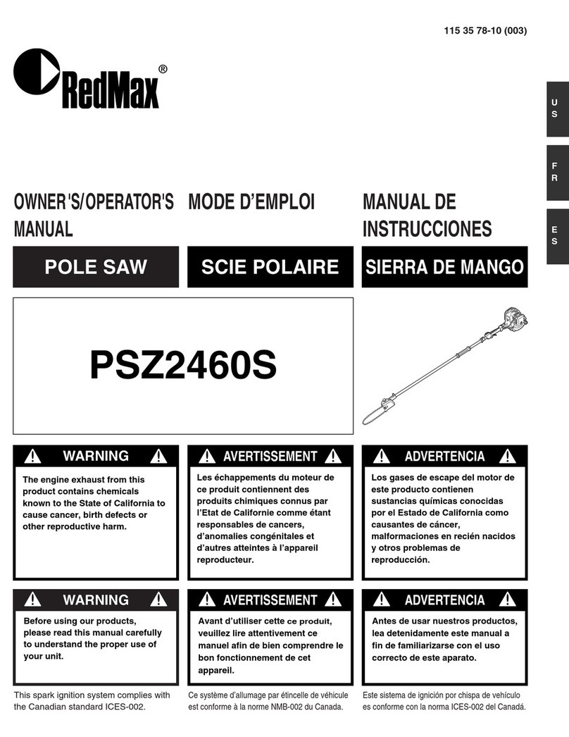 RedMax PSZ2460S Owner's manual
