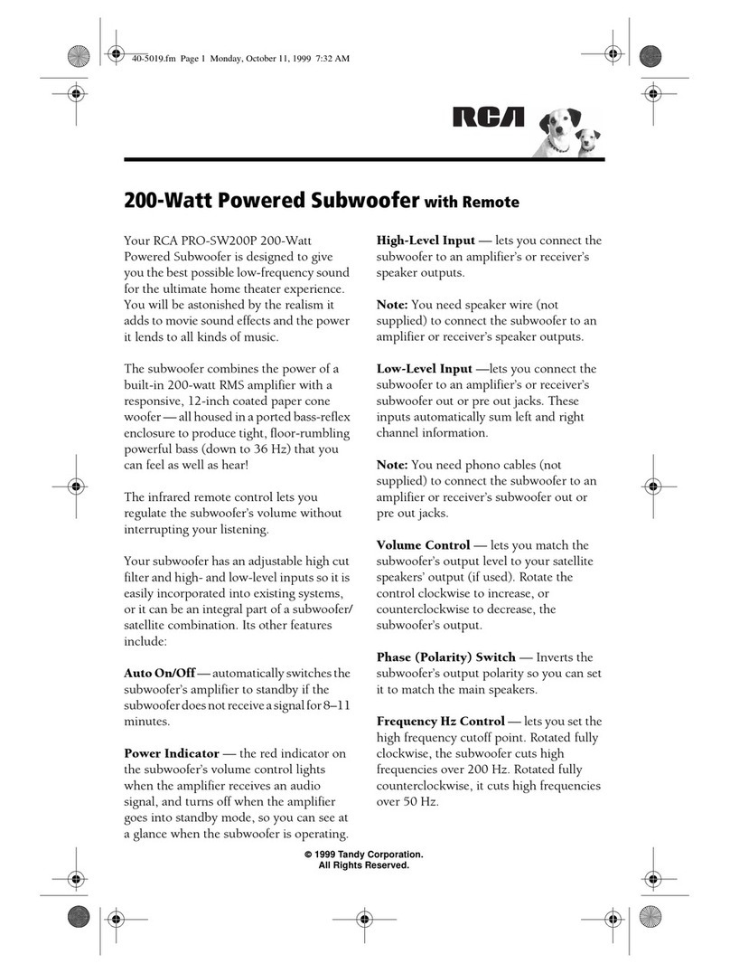 RCA 40-5019 User manual