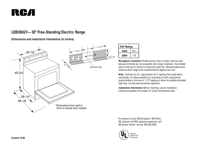 RCA LEB356GY Manual