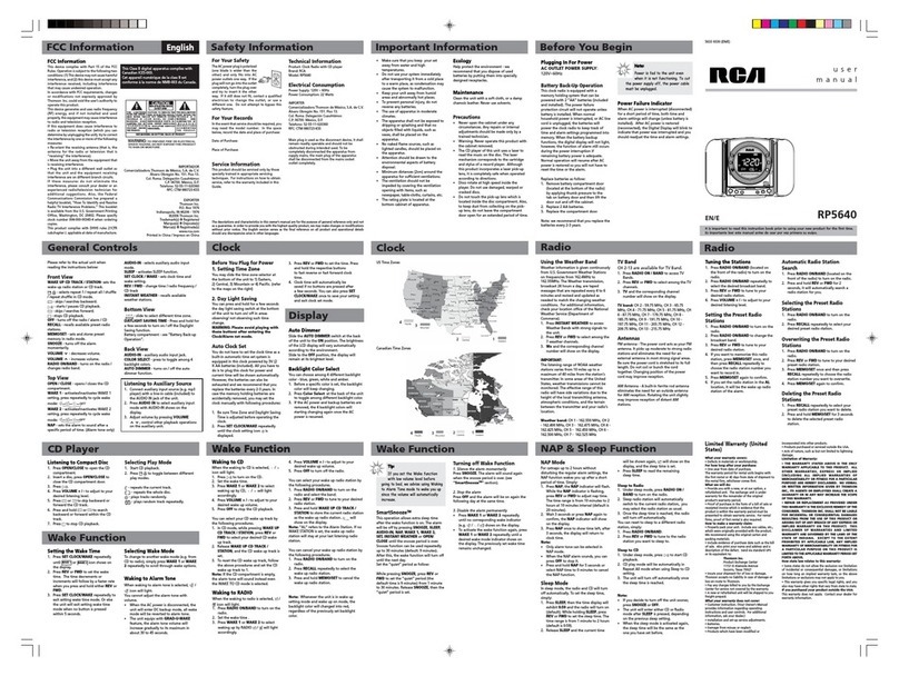 RCA RP5640 user manual