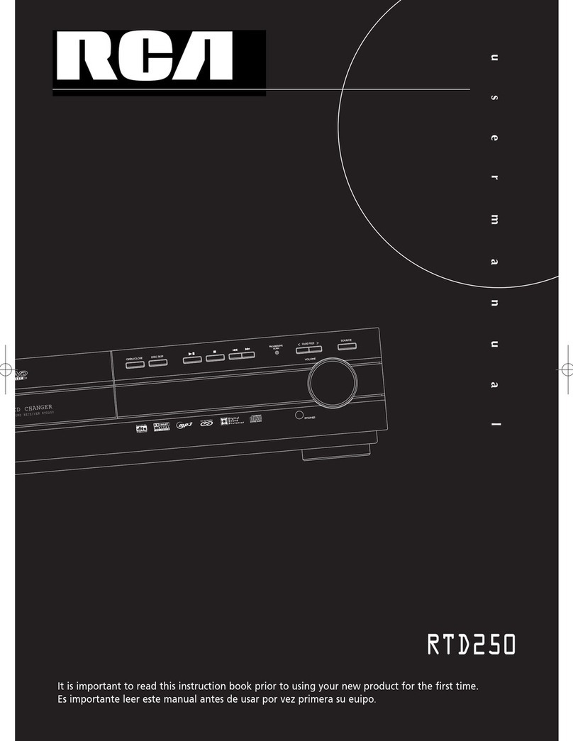 RCA RTD250 User manual