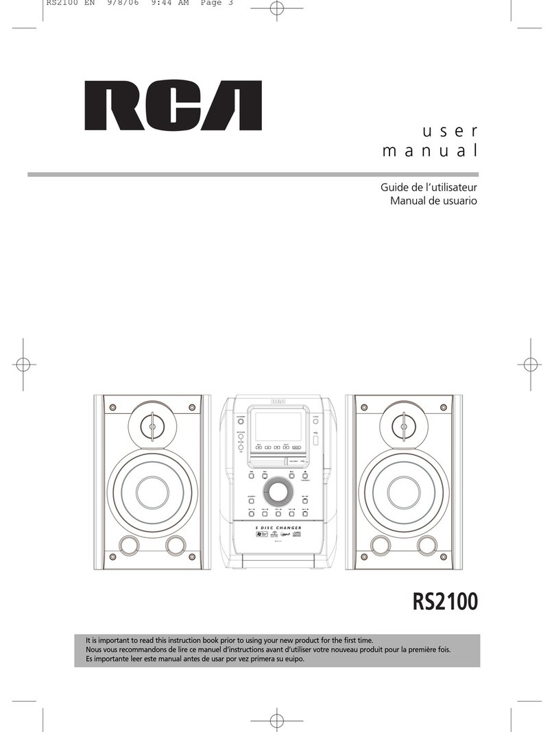 RCA RS2100 User manual