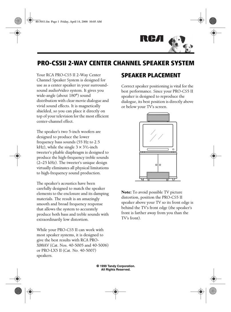 RCA PRO-CS5II User manual