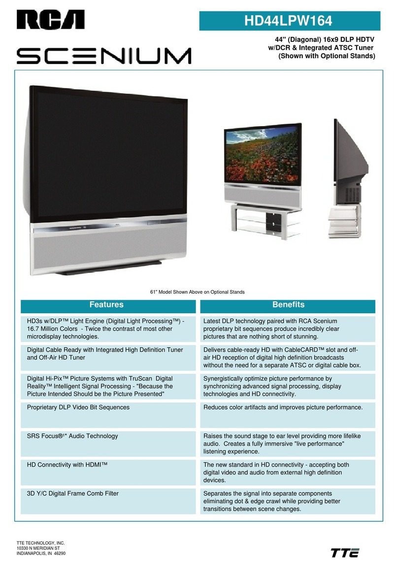 RCA Scenium HD44LPW164 User manual