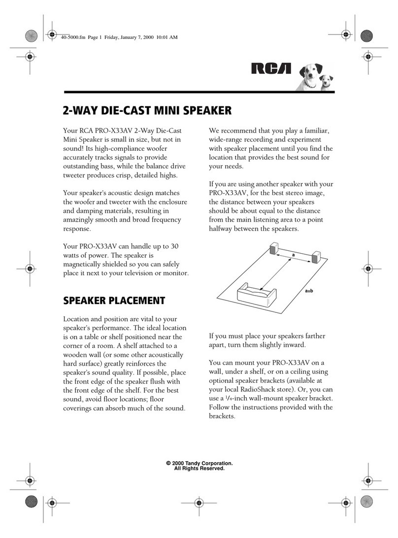 RCA PRO-X33AV User manual